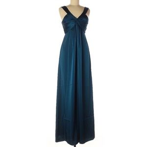 SALE❤️‍🔥 BCBG Teal Blue Satin Maxi Dress Gown